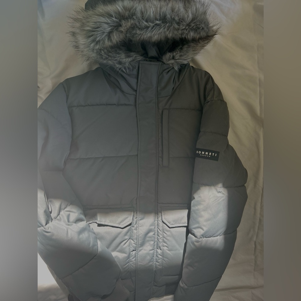 Sonneti Men's Labeth Hooded Parka Jacket, Size Medium Mens